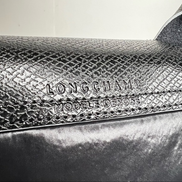 NEW LONGCHAMP Small Le Pliage Tote Black White - Picture 13 of 16